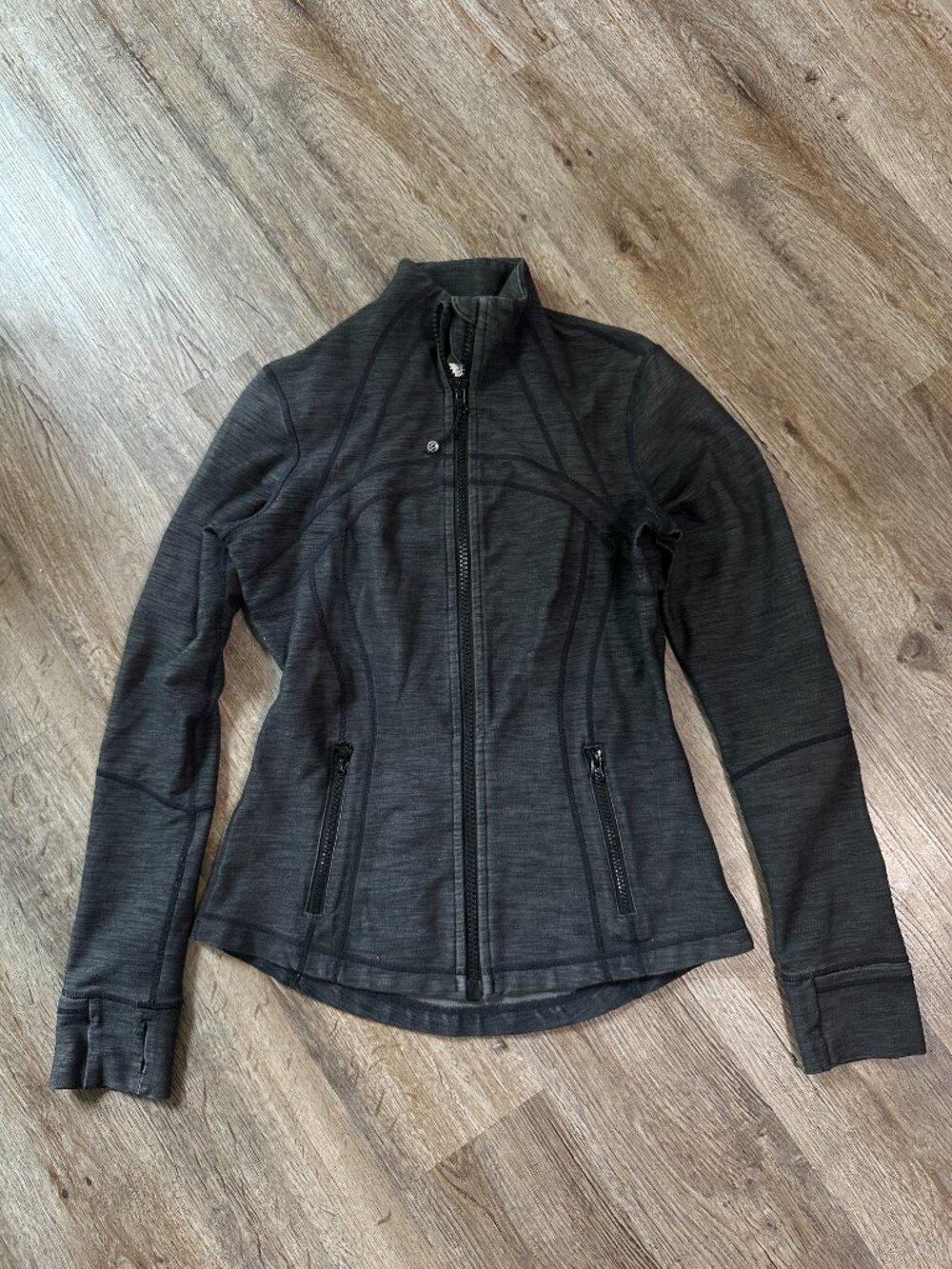 Lululemon Define Jacket Womens 8 Heathered Black Full Zip - Picture 4 of 5